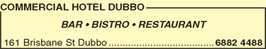 Commercial Hotel Dubbo - Accommodation QLD 7