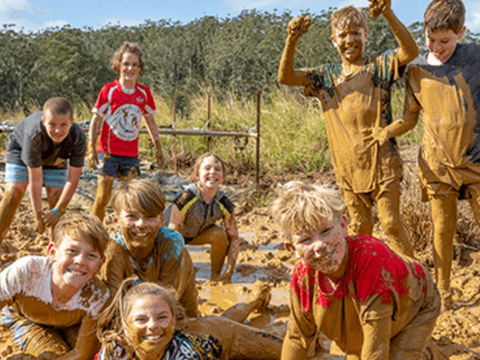 Mini Muddies Obstacle Challenge At Bunnamagoo Estate - Accommodation QLD 0