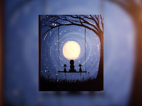 Grab A Glass Of Wine And Learn To Paint 'Moonrise'! - Accommodation QLD 0