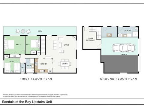 Sandals At The Bay Upstairs Unit Sleeping Six 4pm Check Out Sundays - Accommodation QLD 1