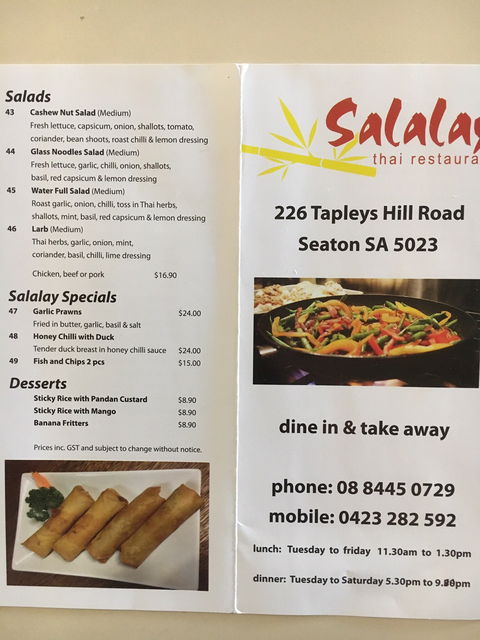 Salalay Thai Restaurant - Accommodation QLD 1